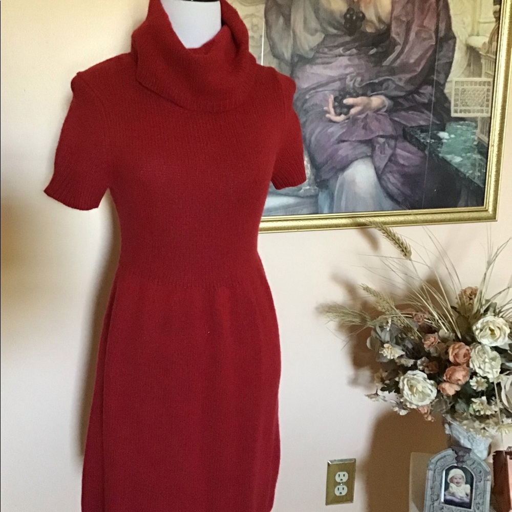 Banana republic Red wool sweater dress